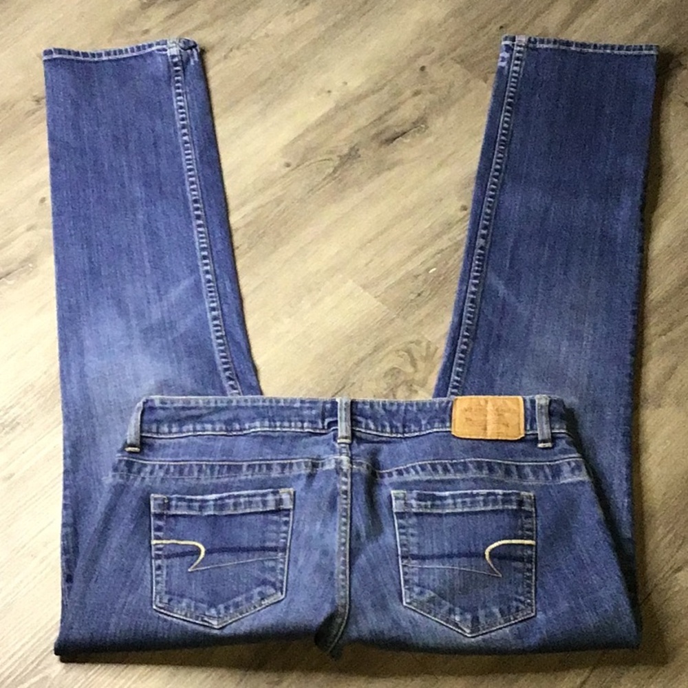 Low Rise Skinny77 w/ 31.5" Inseam🦅 American Eagle Y2K Denim Jean Size 12 sac704 - Picture 3 of 9